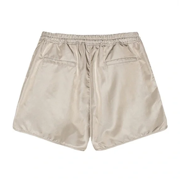FEAR OF GOD ESSENTIALS Nylon Track Shorts in Silver - Picture 2 of 11